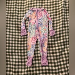 Little Sleepies Pastel Floral Kids Footie